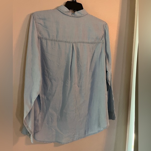 Como Vintage denim shirt women’s 3x button down blue NWT fall minimalist long - Picture 6 of 10
